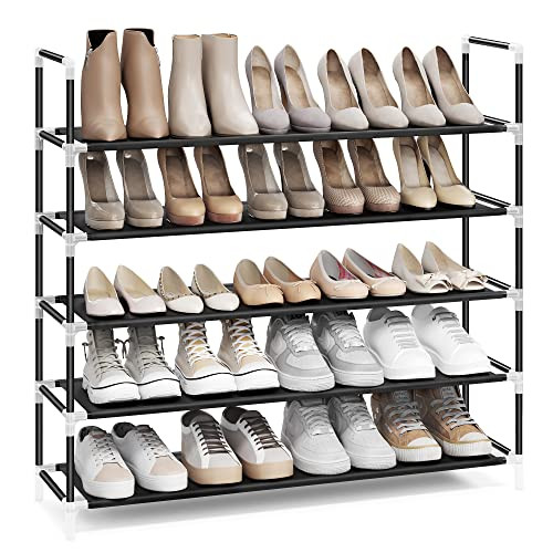 SONGMICS 5-Tier Fabric Shelving Shoe Rack