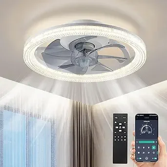 Dimmable Ceiling Fan with Light and Remote