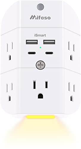 Surge Protector Outlet Extender with Night Light