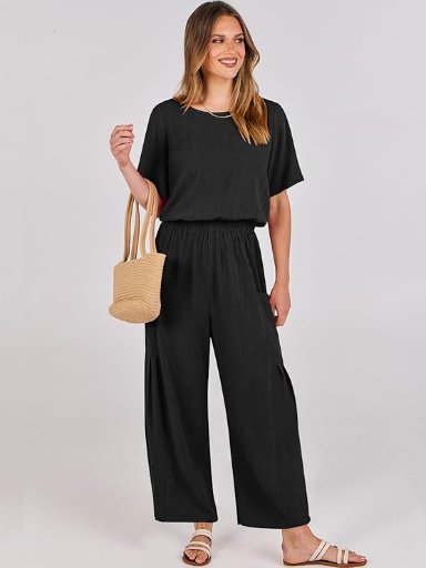 Anrabess Wide Leg Romper