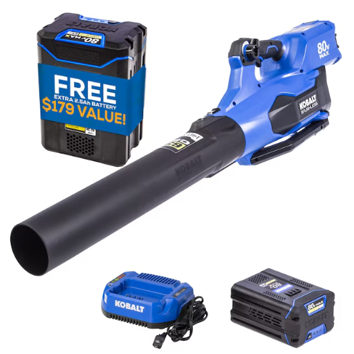 Kobalt 80-Volt Leaf Blower with Two Batteries