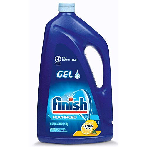 Finish Dishwasher Detergent Gel Liquid (Lemon Scent), 75 Oz.