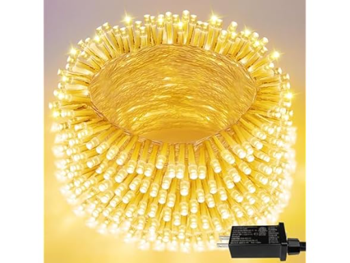SANJICHA 66FT Indoor/Outdoor Warm White String Lights