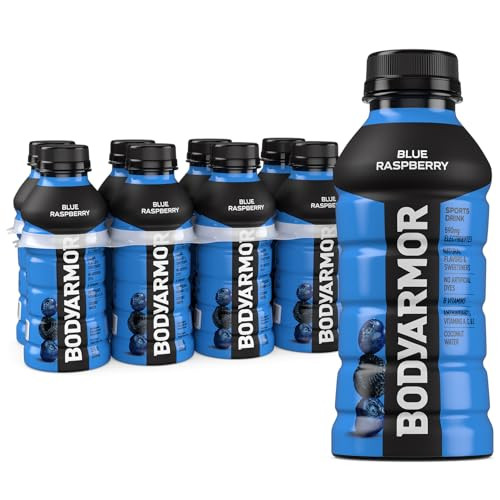 BODYARMOR Sport Drink, Raspberry Blueberry, 16 Fl Oz (Pack of 12)