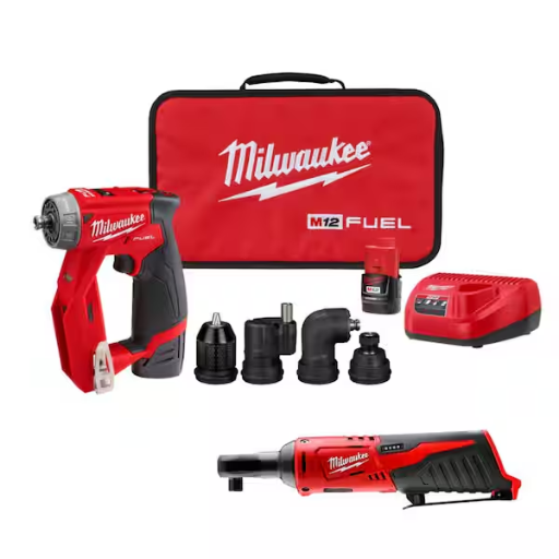 Milwaukee M12 Fuel Drill Driver and Ratchet Combo
