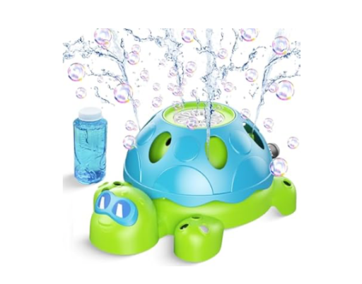 Turtle Sprinkler Toys with Bubble Machine