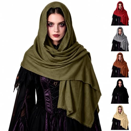 Halloween Costume Scarf Medieval Hooded Cape Deal