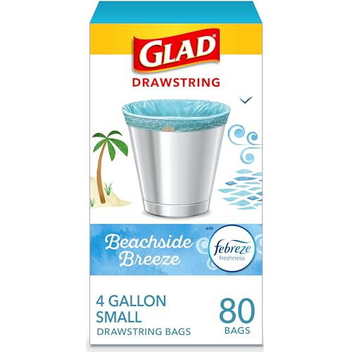 Glad Odorshield Small Drawstring Trash Bags