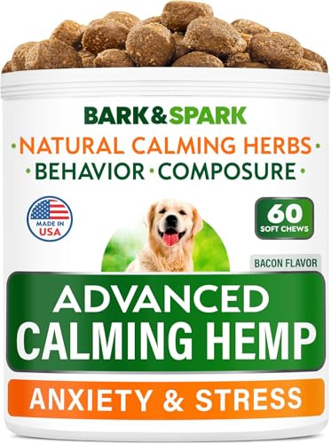 Bark Spark Advanced Hemp Calming Chews for Dogs, 60 Count