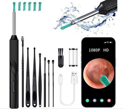 Mapleboom Ear Wax Removal Tool Camera with 8 Attachments
