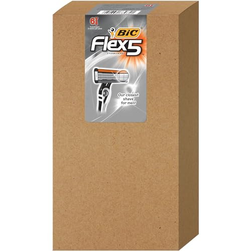 BIC Flex 5 Titanium 5-Blade Disposable Razors, 6 Pack