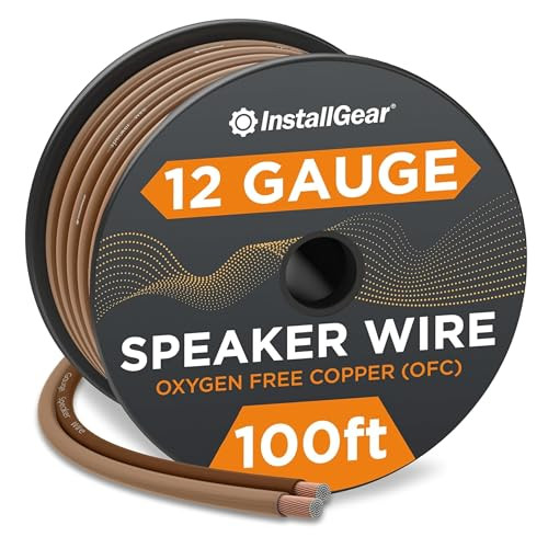 InstallGear 12 Gauge Speaker Wire, 100ft