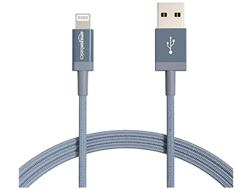 Amazon Basics Braided USB-A to Lightning Charging Cable 2-Pack