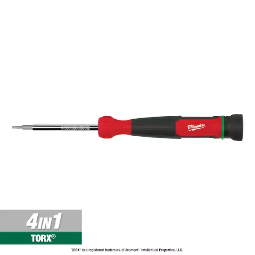 Milwaukee 4-in-1 TORX Tamperproof Precision Multi-Bit Screwdriver