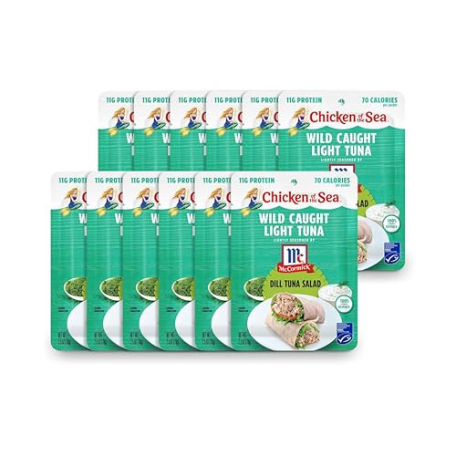 Chicken of the Sea Lightly Seasoned Dill Wild Caught Light Tuna 12-Count