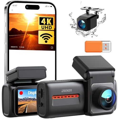 iZEEKER 4K Dash Cam Front and Rear WiFi 6 Deal