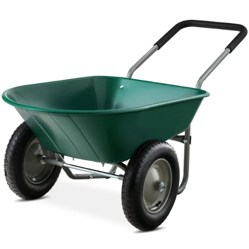Best Choice Products Dual-Wheel Home Wheelbarrow