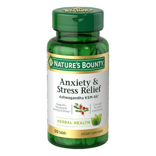 Nature's Bounty Stress Relief Ashwagandha KSM 66 Tablets