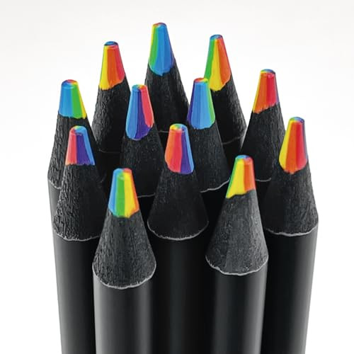 Ohome Rainbow Colored Arts and Crafts Pencils, 12 Count