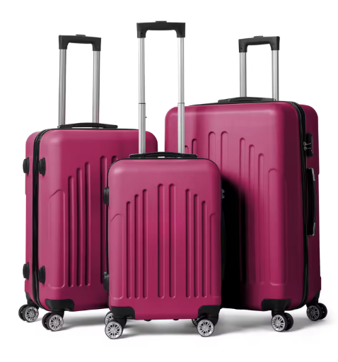 Curved Vertical Stripe 3-in-1 Suitcase Set 
