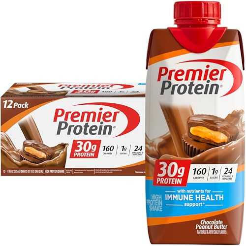 12 Pack of Premier Protein Chocolate Peanut Butter Shake, 11 Fl. Oz.