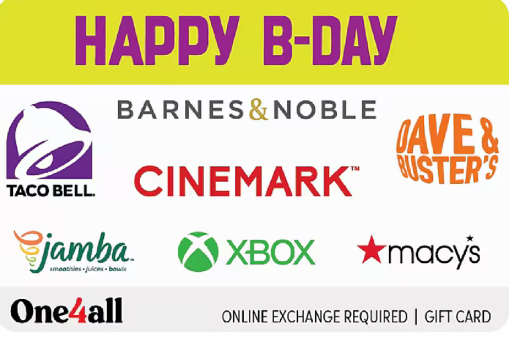 Happy Birthday Gift Card Sale