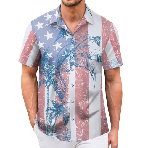 Rioofinx Hawaiian Tropical Independence Day Shirt