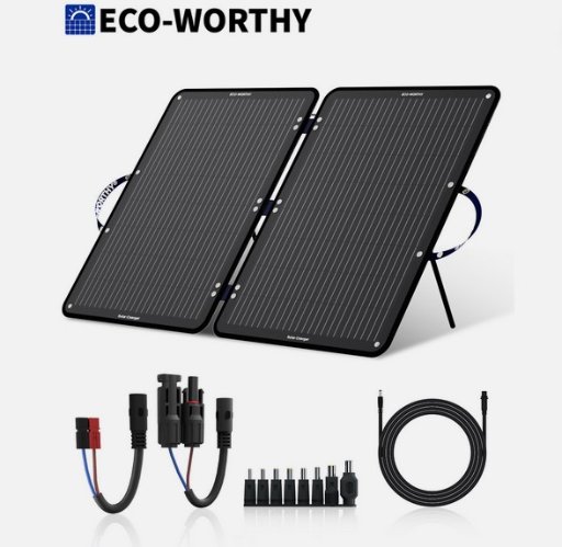 ECO-WORTHY 100W Foldable Solar Panel W/Kickstand