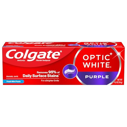Colgate Optic White Purple Toothpaste for Teeth Whitening