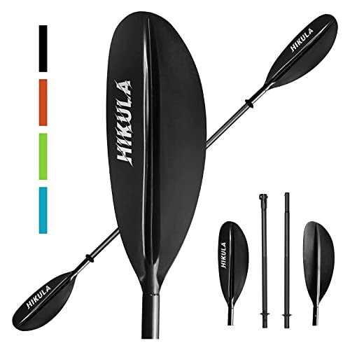 Kayak Paddle 4 Pieces Aluminum Shaft and PP Blade Floating 86.6in/220cm