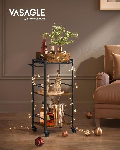 VASAGLE 3-Tier Kitchen Serving Cart