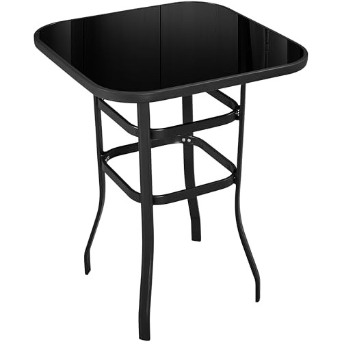 Yaheetech Metal Frame Patio Bar Table