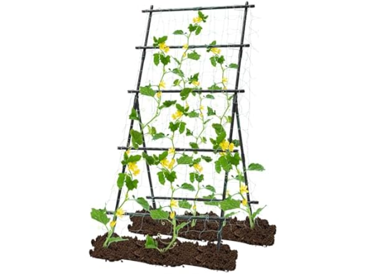 A-Frame Polyethylene Coated Metal Garden Trellis