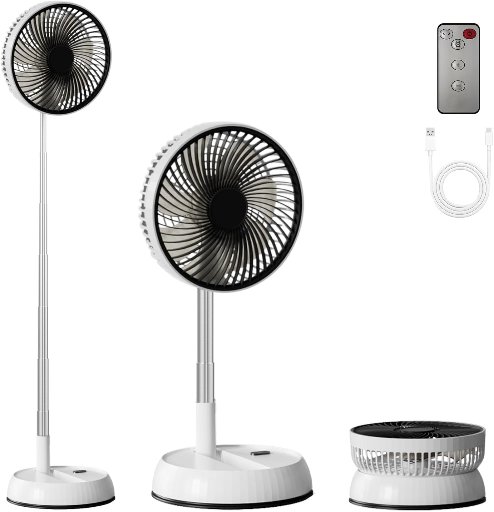 Foldable 8" Travel Fan with Remote Control