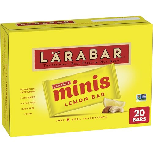 Larabar Minis Vegan and Gluten Free Snack Bars (Lemon Bar), 20 Count