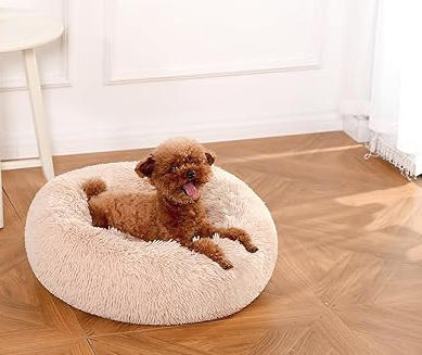 Amazon Basics Donut Faux Fur Small Pet Bed