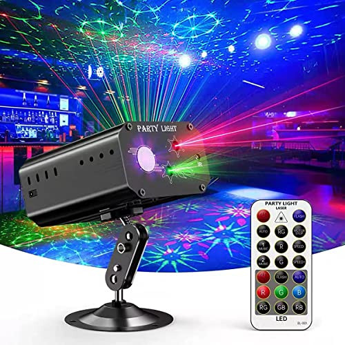 Party Lights Disco Strobe Stage Projector W/Remote