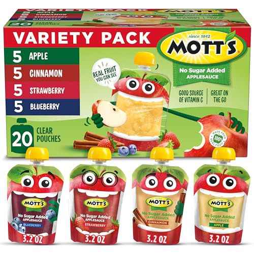 Mott’s 20 Pack No Sugar Added Applesauce Variety Pack
