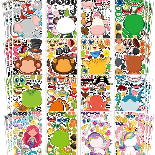 MISS FANTASY Stickers for Kids-48 Pcs