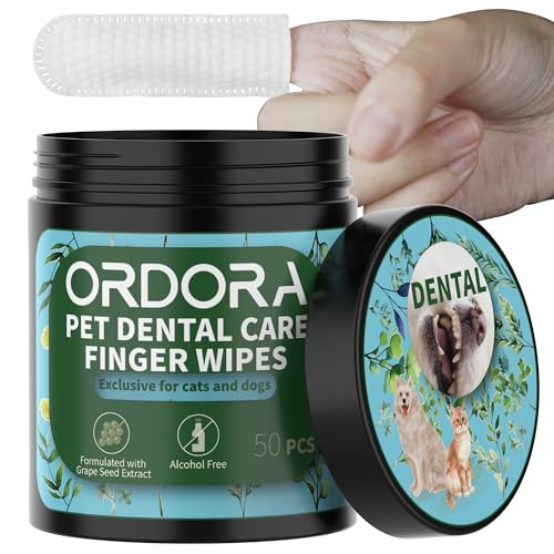 ORDORA PET Teeth Cleaning Finger Wipes