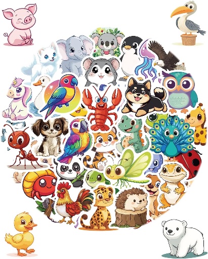 128 PCS   Animal Stickers Set