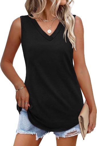 Women's Loose Fit V-Neck Tank Tops