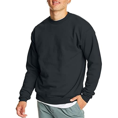 Hanes Men's EcoSmart Fleece Pullover Crewneck Sweatshirt 2-Pack
