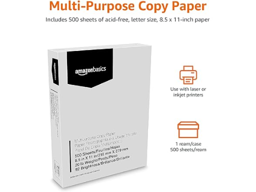 Amazon Basics Multipurpose Copy Printer Paper