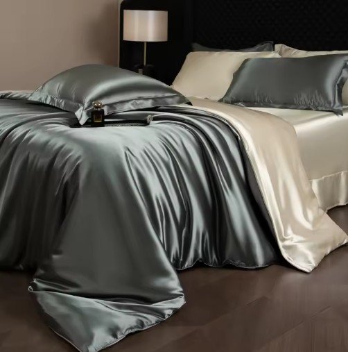 Silk Bed Sheets Set Luxury Bedding