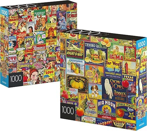 2-Pack Spin Master Games 1000-Piece Jigsaw Puzzles
