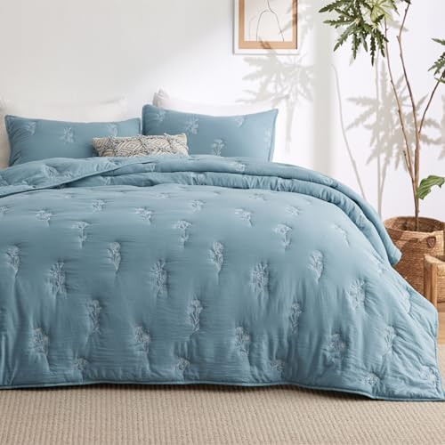 Bedsure Botanical Floral Comforter Set 