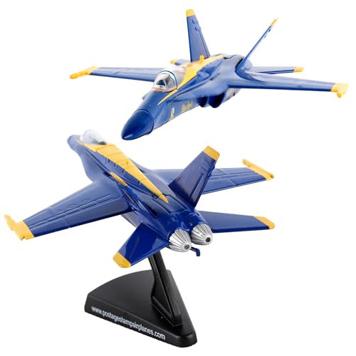 Postage Stamp F/A-18C Hornet Blue Angels 1/150 Scale Die-Cast Metal Jet Model