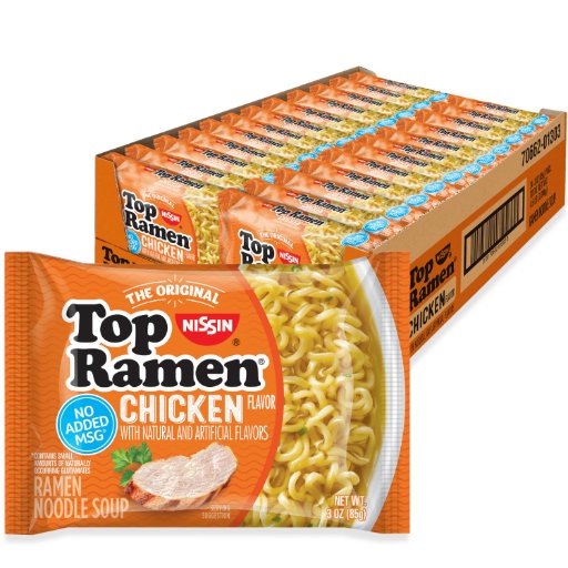 24-Pack NISSIN Top Ramen Noodle Soup (Chicken)