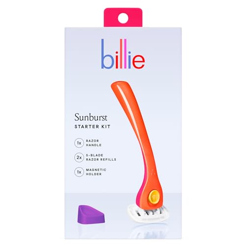 Billie Women's Razor + 2 Blades Refill w/ Magnetic Holder (Sunburst)